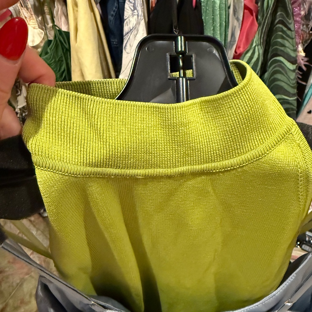 Solid And Striped Chartreuse Halter Maxi - image 6